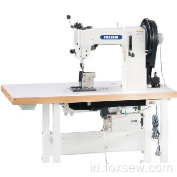 Tugas Berat Triple Feed Post Bed Mesin Jahit Hias Benang Tebal untuk Pelapis Kulit